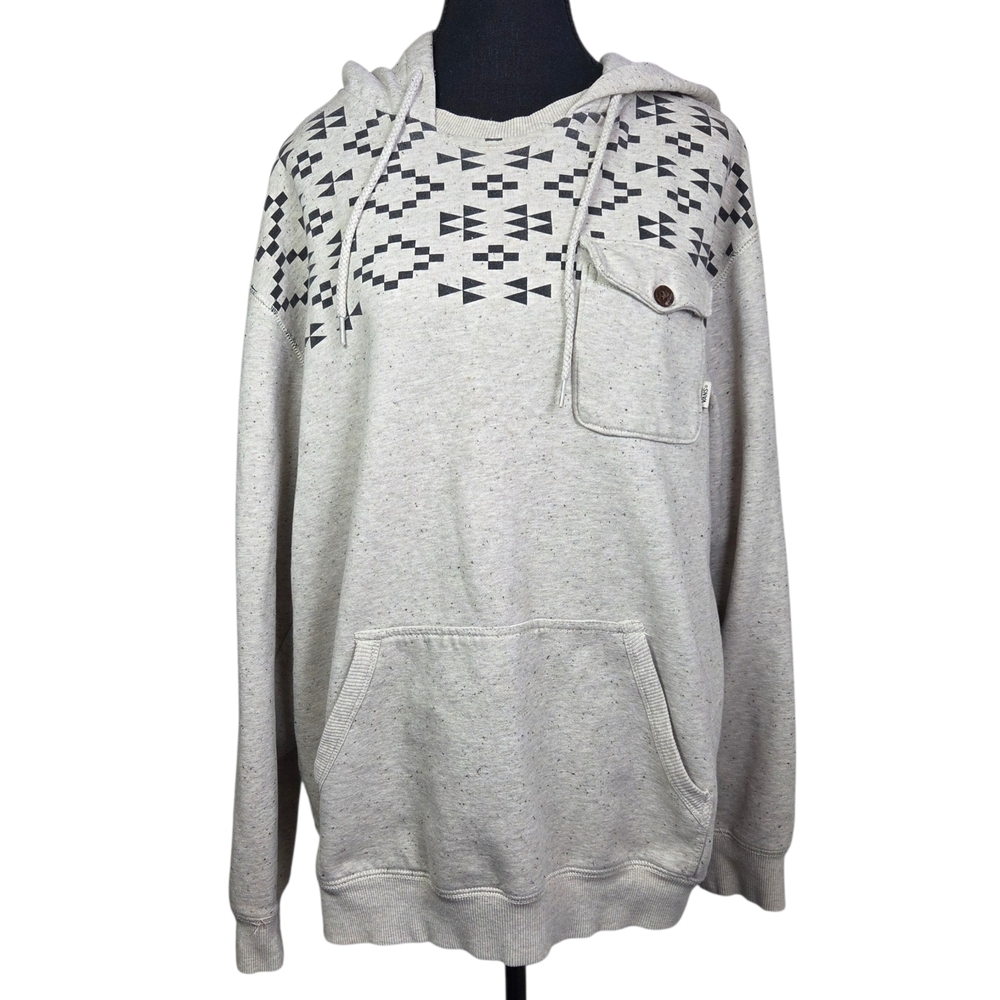 Vans Geometric Men's Oatmeal Color Hoodie Size XL